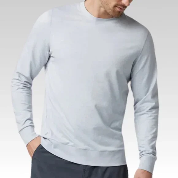vuori Men's Ponto Performance Crew in Platinum Heather - XL - Picture 6 of 16
